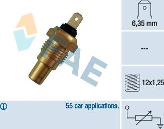 FAE 31580 - Sensor, temperatura del refrigerante www.parts5.com