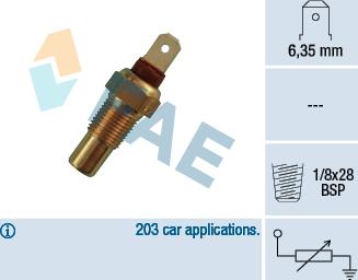 FAE 31570 - Sensor, temperatura del refrigerante www.parts5.com