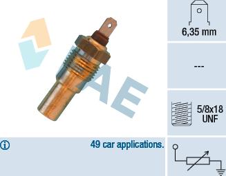 FAE 31690 - Sensor, temperatura del refrigerante www.parts5.com