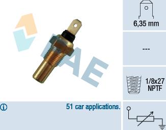 FAE 31390 - Sensor, temperatura del refrigerante www.parts5.com