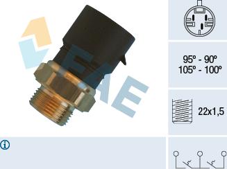 FAE 38310 - Temperature Switch, radiator / air conditioner fan www.parts5.com