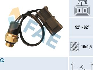 FAE 37540 - Temperature Switch, radiator / air conditioner fan www.parts5.com