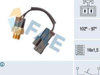 FAE 37520 - Temperature Switch, radiator / air conditioner fan www.parts5.com