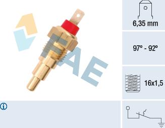 FAE 37610 - Temperature Switch, radiator / air conditioner fan www.parts5.com