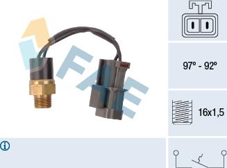FAE 37750 - Temperature Switch, radiator / air conditioner fan www.parts5.com