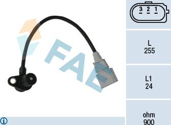 FAE 79050 - Sensor, crankshaft pulse www.parts5.com