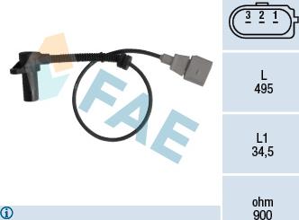 FAE 79311 - Sensor, crankshaft pulse www.parts5.com