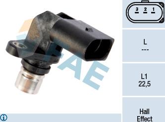 FAE 79209 - Sensor, camshaft position www.parts5.com