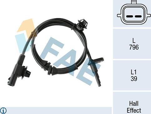 FAE 78312 - Sensor, wheel speed www.parts5.com