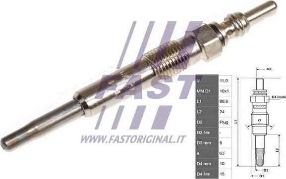 Fast FT82726 - Glow Plug www.parts5.com