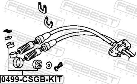 Febest 0499-CSGB-KIT - Bearing, selector / shift rod www.parts5.com