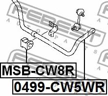 Febest 0499-CW5WR - Stabilisator, Fahrwerk www.parts5.com