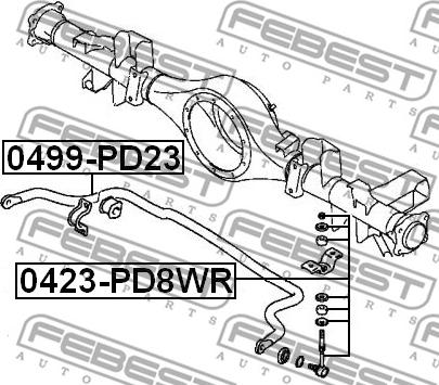 Febest 0499-PD23 - Bara stabilizatoare,suspensie www.parts5.com