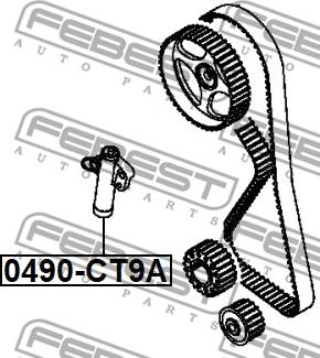 Febest 0490-CT9A - Tensioner, timing belt www.parts5.com