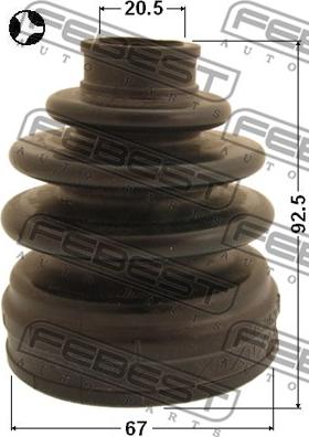 Febest 0415-CY2AT - BOOT INNER CV JOINT KIT 67X92.5X20.5 www.parts5.com