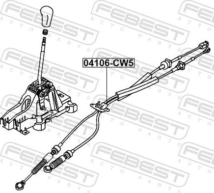 Febest 04106-CW5 - Cable, manual transmission www.parts5.com