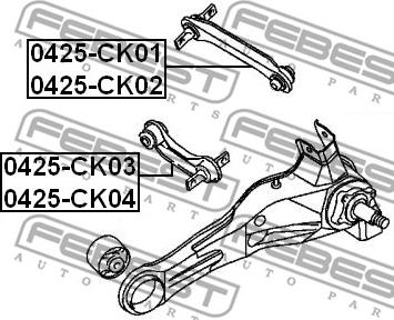 Febest 0425-CK04 - REAR RIGHT TRACK CONTROL ROD www.parts5.com