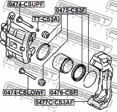 Febest 0474-CSUPF - Guide Bolt, brake caliper www.parts5.com