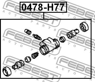 Febest 0478-H77 - Kočni cilindar kotača www.parts5.com