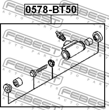 Febest 0578-BT50 - REAR BRAKE CYLINDER www.parts5.com