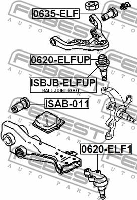 Febest 0635-ELF - ARM BUSHING FRONT ARM www.parts5.com