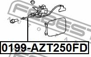 Febest 0199-AZT250FD - Hinge, fuel tank filler flap www.parts5.com