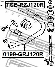 Febest 0199-GRJ120R - Sway Bar, suspension www.parts5.com