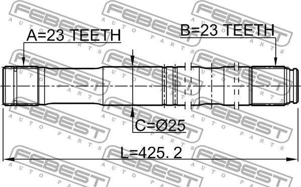 Febest 0112-ZZT251LH - Άξονας μετάδοσης κίνησης www.parts5.com