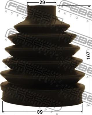 Febest 0117P-GSX30 - BOOT OUTER CV JOINT KIT 89X107X29 www.parts5.com