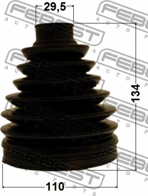 Febest 0117P-UCK50 - BOOT OUTER CV JOINT KIT 110X134X29.5 www.parts5.com