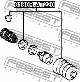 Febest 0180R-AT220 - SLAVE CLUTCH CYLINDER REPAIR KIT www.parts5.com