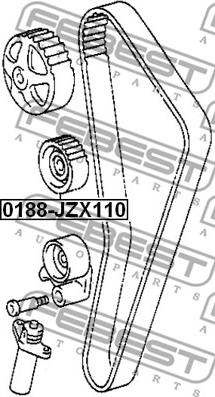 Febest 0188-JZX110 - PULLEY IDLER TIMING BELT www.parts5.com
