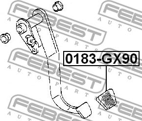 Febest 0183-GX90 - Revêtement de pédale, pédale d'embrayage www.parts5.com
