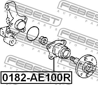 Febest 0182-AE100R - REAR WHEEL HUB KIT www.parts5.com