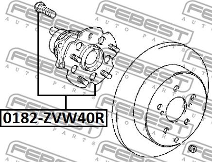 Febest 0182-ZVW40R - Wheel Hub www.parts5.com