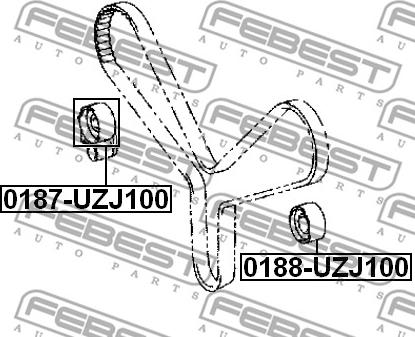 Febest 0187-UZJ100 - Napínací kladka, ozubený řemen www.parts5.com