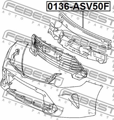 Febest 0136-ASV50F - Front Cowling www.parts5.com