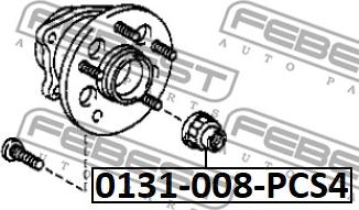 Febest 0131-008-PCS4 - Caster Shim, axle beam www.parts5.com