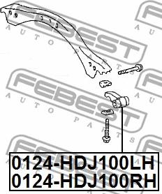 Febest 0124-HDJ100RH - RIGHT FRONT ARM www.parts5.com