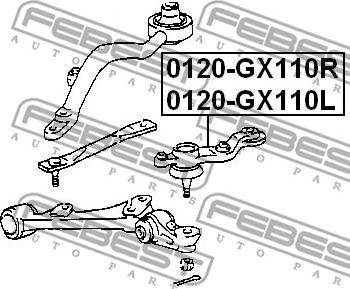 Febest 0120-GX110L - LEFT LOWER BALL JOINT www.parts5.com