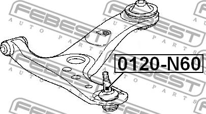 Febest 0120-N60 - BALL JOINT FRONT LOWER ARM www.parts5.com