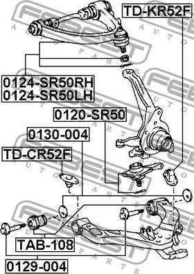Febest 0120-SR50 - BALL JOINT www.parts5.com