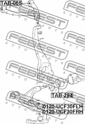 Febest 0120-UCF30FLH - Ball Joint www.parts5.com