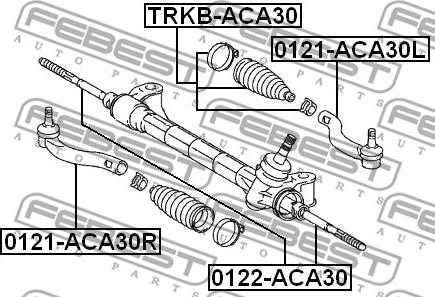 Febest 0122-ACA30 - Articulación axial, barra de acoplamiento www.parts5.com