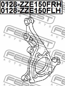 Febest 0128-ZZE150FLH - Fusée d'essieu, suspension de roue www.parts5.com