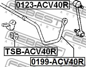 Febest 0199-ACV40R - Estabilizador, suspensión www.parts5.com