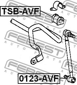 Febest 0123-AVF - Rod / Strut, stabiliser www.parts5.com