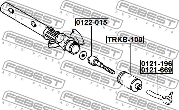 Febest 0122-015 - Inner Tie Rod, Axle Joint www.parts5.com