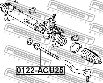 Febest 0122-ACU25 - Inner Tie Rod, Axle Joint www.parts5.com