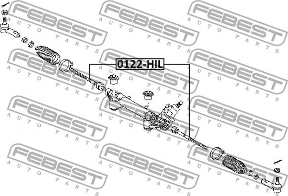 Febest 0122-HIL - Inner Tie Rod, Axle Joint www.parts5.com